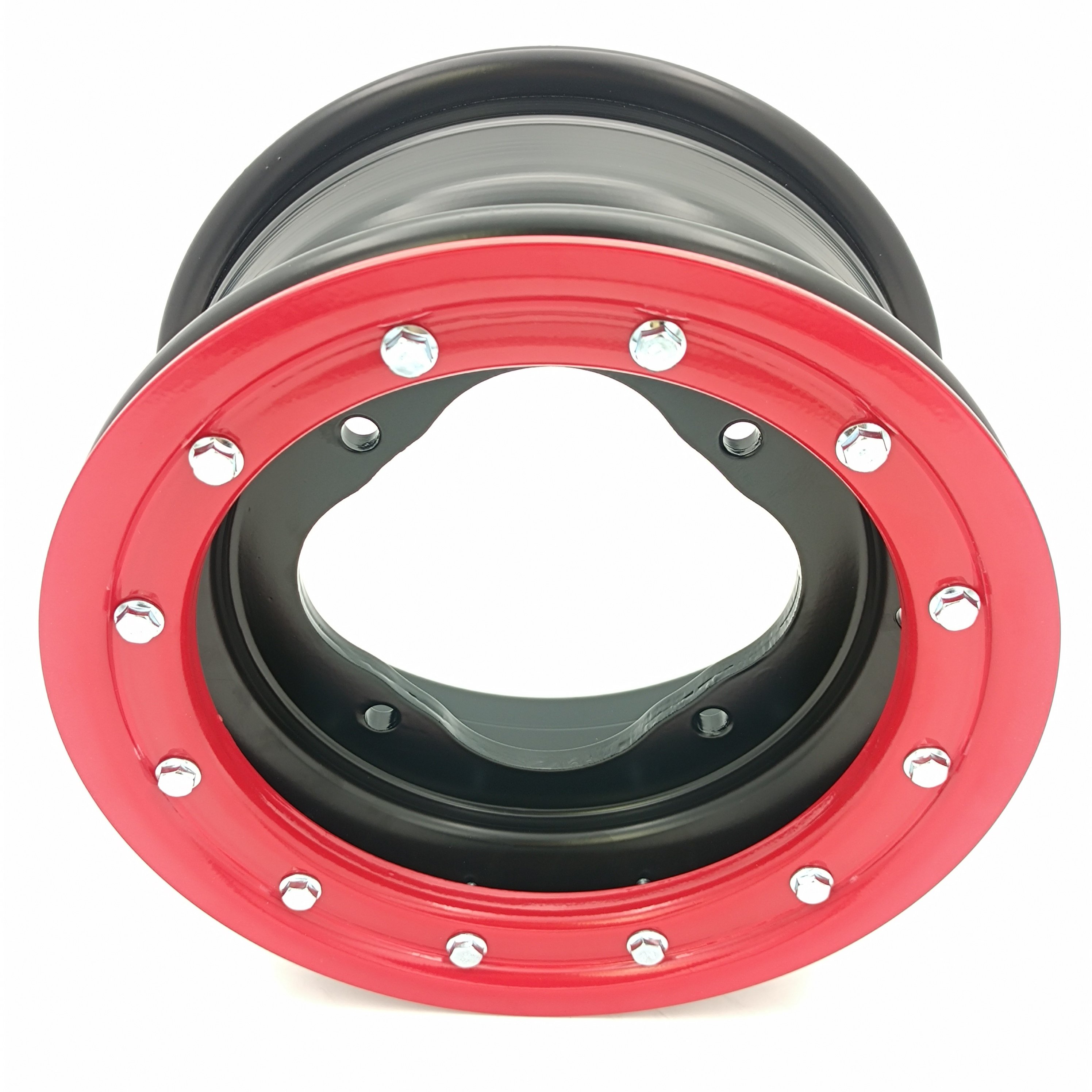 Raptor 700 Banshee 350 YFZ450 Aluminum Spun Wheel ATV Beadlock Wheel Front 10x5 3+2 4/156 With Red Ring
