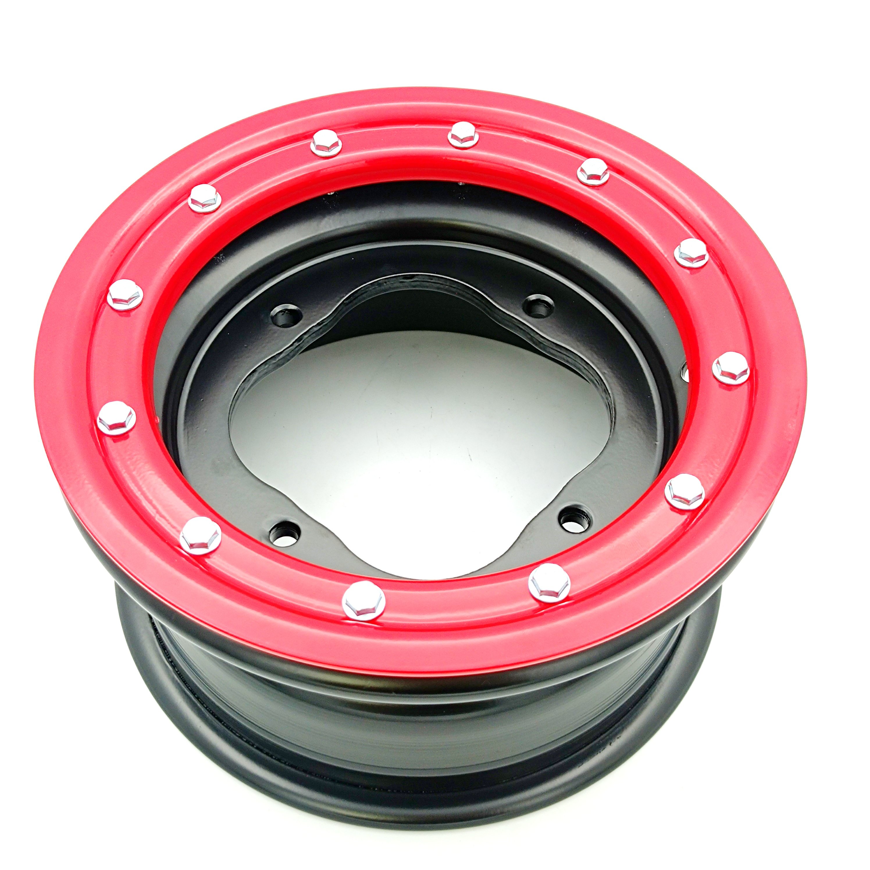 Raptor 700 Banshee 350 YFZ450 Aluminum Spun Wheel ATV Beadlock Wheel Front 10x5 3+2 4/156 With Red Ring