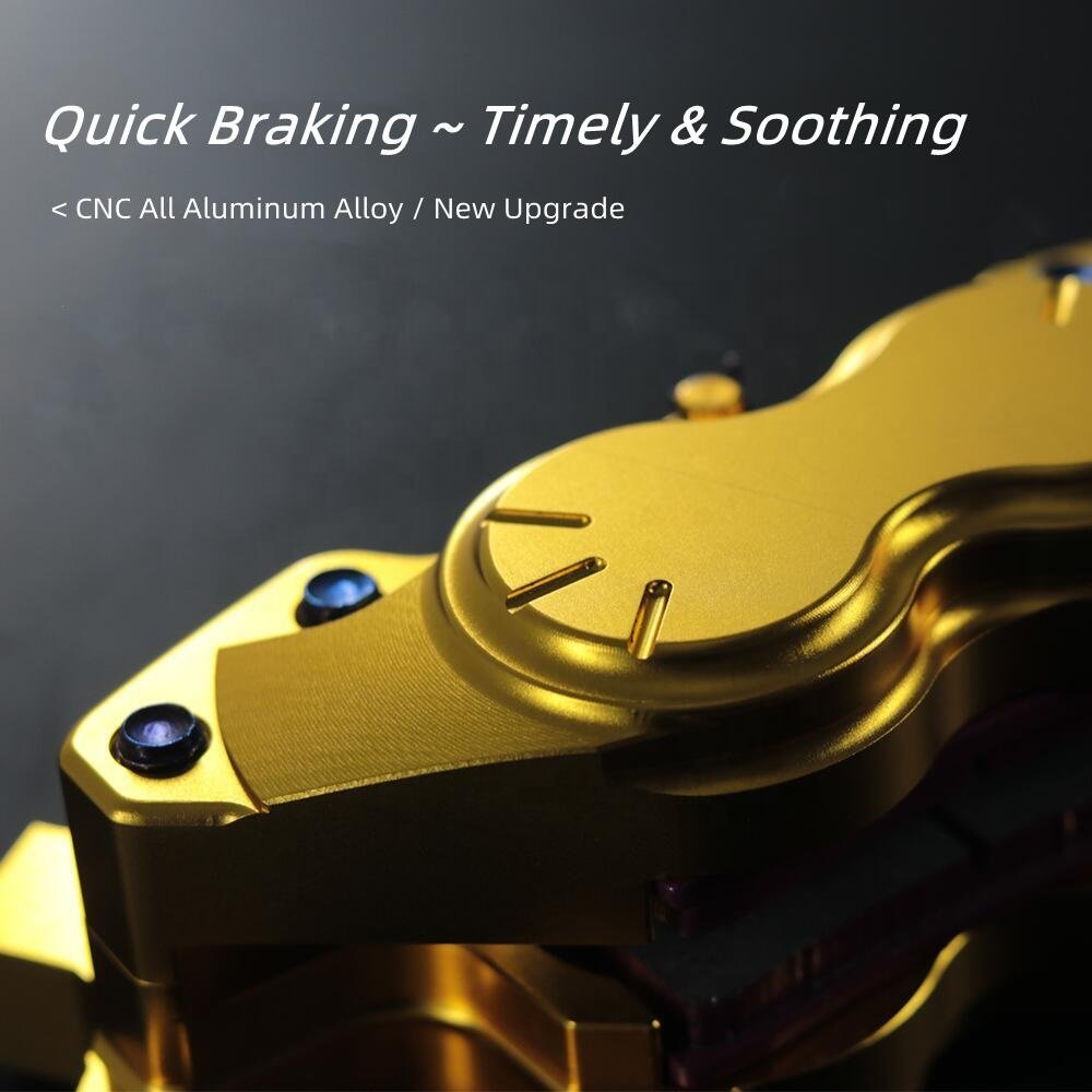 New Style 4 Piston Customization Alu Universal Motorcycle Motocross Bicycle -Right Brake Calipers Front Cylinder Brake Pump