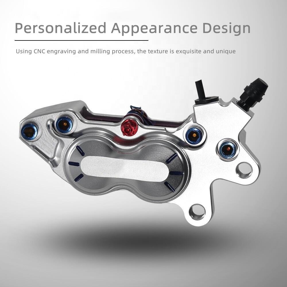 New Style 4 Piston Customization Alu Universal Motorcycle Motocross Bicycle -Right Brake Calipers Front Cylinder Brake Pump