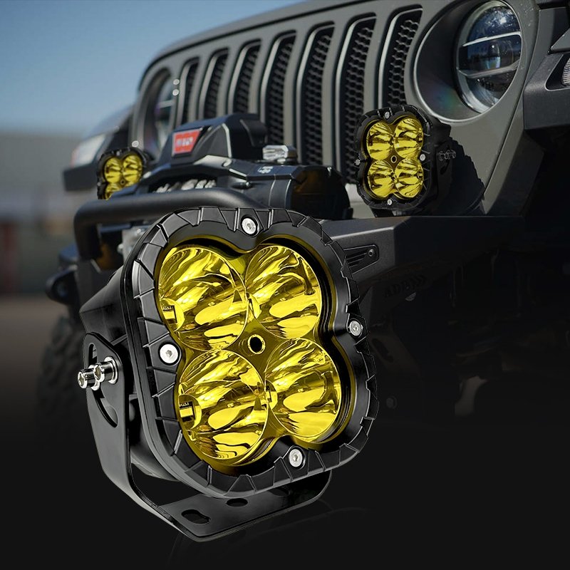 5x5 Inch 80W LED Cube Pods Driving Fog Amber Off Road Work Light for Off-road Vehicles Motorcycles Auxiliary Led Lights