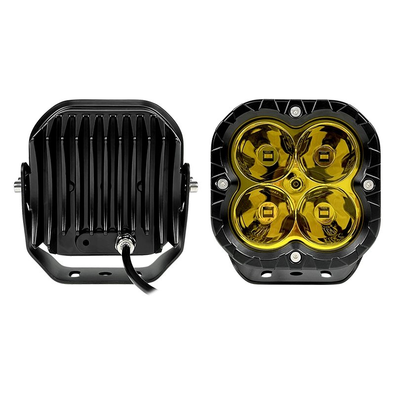 5x5 Inch 80W LED Cube Pods Driving Fog Amber Off Road Work Light for Off-road Vehicles Motorcycles Auxiliary Led Lights