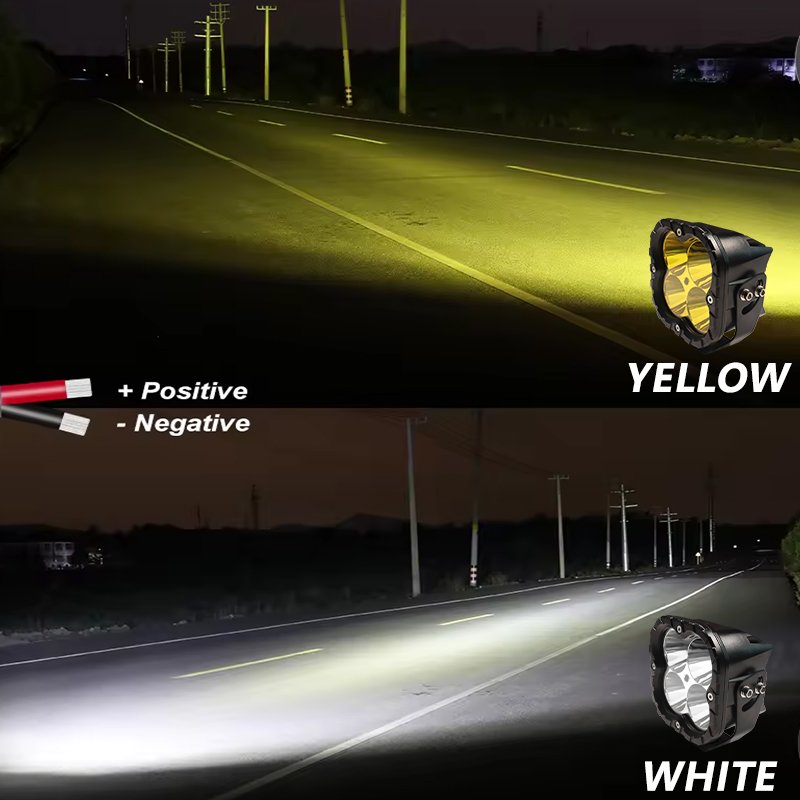 5x5 Inch 80W LED Cube Pods Driving Fog Amber Off Road Work Light for Off-road Vehicles Motorcycles Auxiliary Led Lights