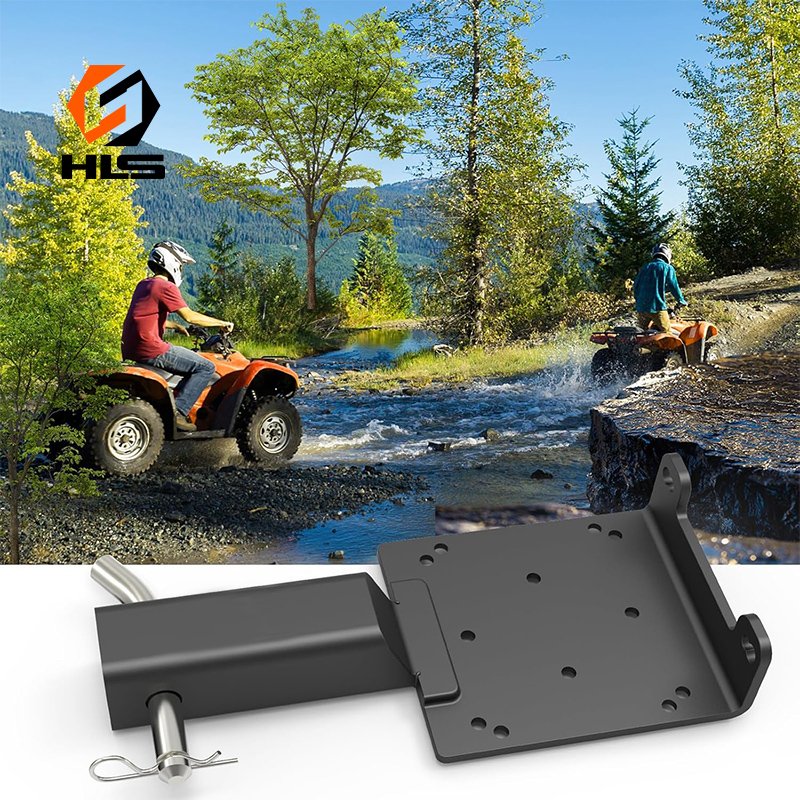 2" Receiver Trailer Hitch Heavy Duty Steel Hitch Boat Offroad Trailer 4WD 4x4 Accessories Winch Mount Plate