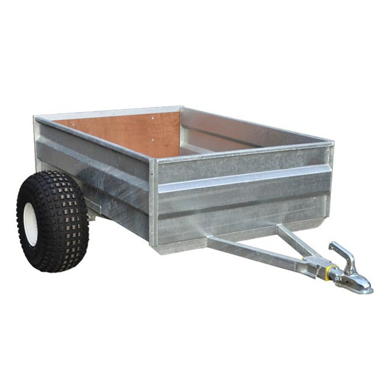 Heavy Duty Steel ATV Dump Trailer Tow Behind Dump Cart Garden Trailer with Removable Sides and 2 Tires, Tractors
