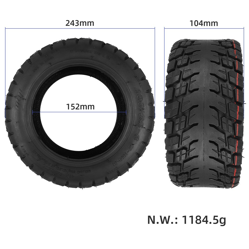 New Image 100/55-6 11 Inch Off-Road Tubeless Tires With Valve Non-slip for Go Karts ATV Quad Mini Bike E-Scooter Tire