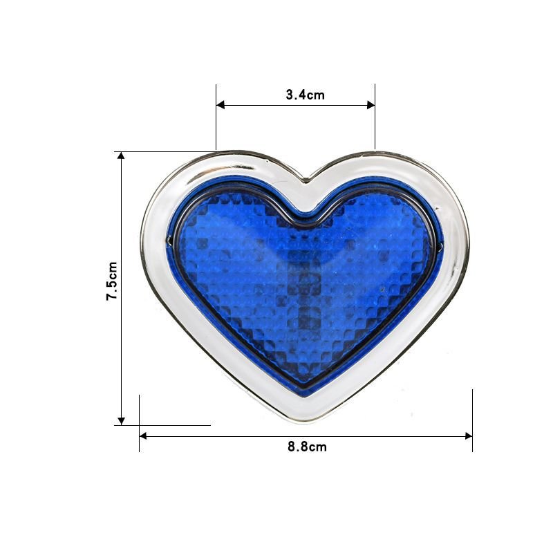 24V Red Heart Shaped Turn Signal Lamp Side Marker Light LED Light for Cars Vans Trucks Trailers ATV Accessory