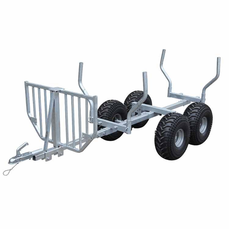RCM Latest Fashion Durable Outdoor Atv Forestry Trailer Wood Timber Trailer Atv Log Trailer With Crane Timber Loader