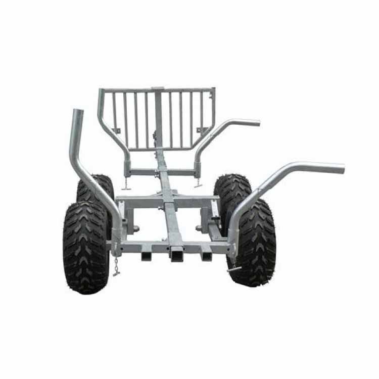 RCM Latest Fashion Durable Outdoor Atv Forestry Trailer Wood Timber Trailer Atv Log Trailer With Crane Timber Loader