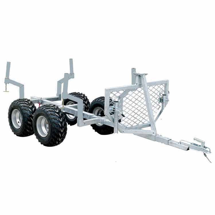 RCM Latest Fashion Durable Outdoor Atv Forestry Trailer Wood Timber Trailer Atv Log Trailer With Crane Timber Loader