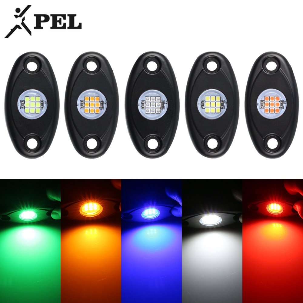 PEL 6000K Underglow Pure White Rock Lights for Truck SUV UTV ATV J-eep Offroad Car Boat Rock Lights White Underbody