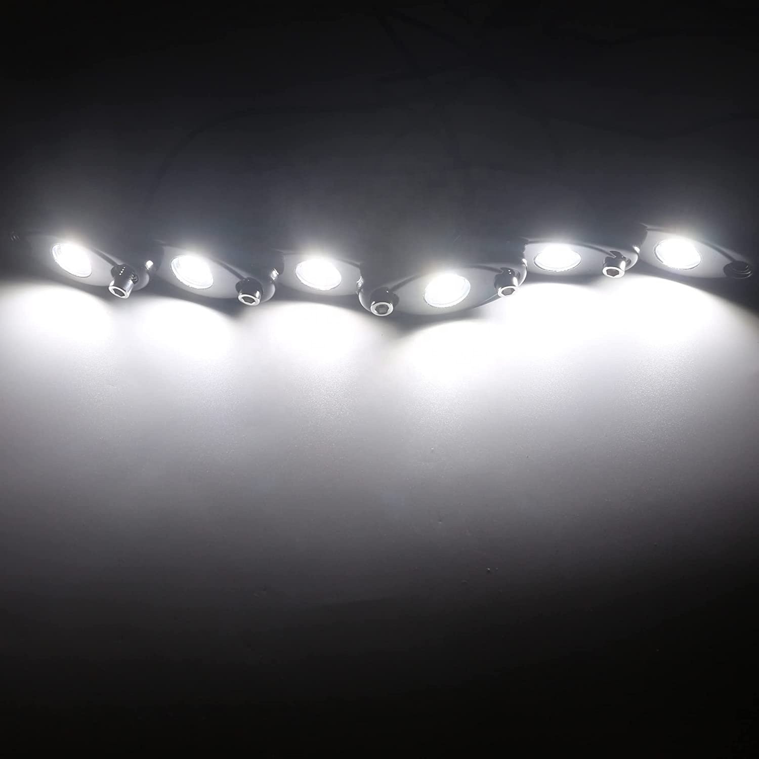 LED Rock Lights Underglow White LED Rock Lights for Car Trucks ATV UTV SUV Jeep Boat Underbody Glow Trail Rig Lights