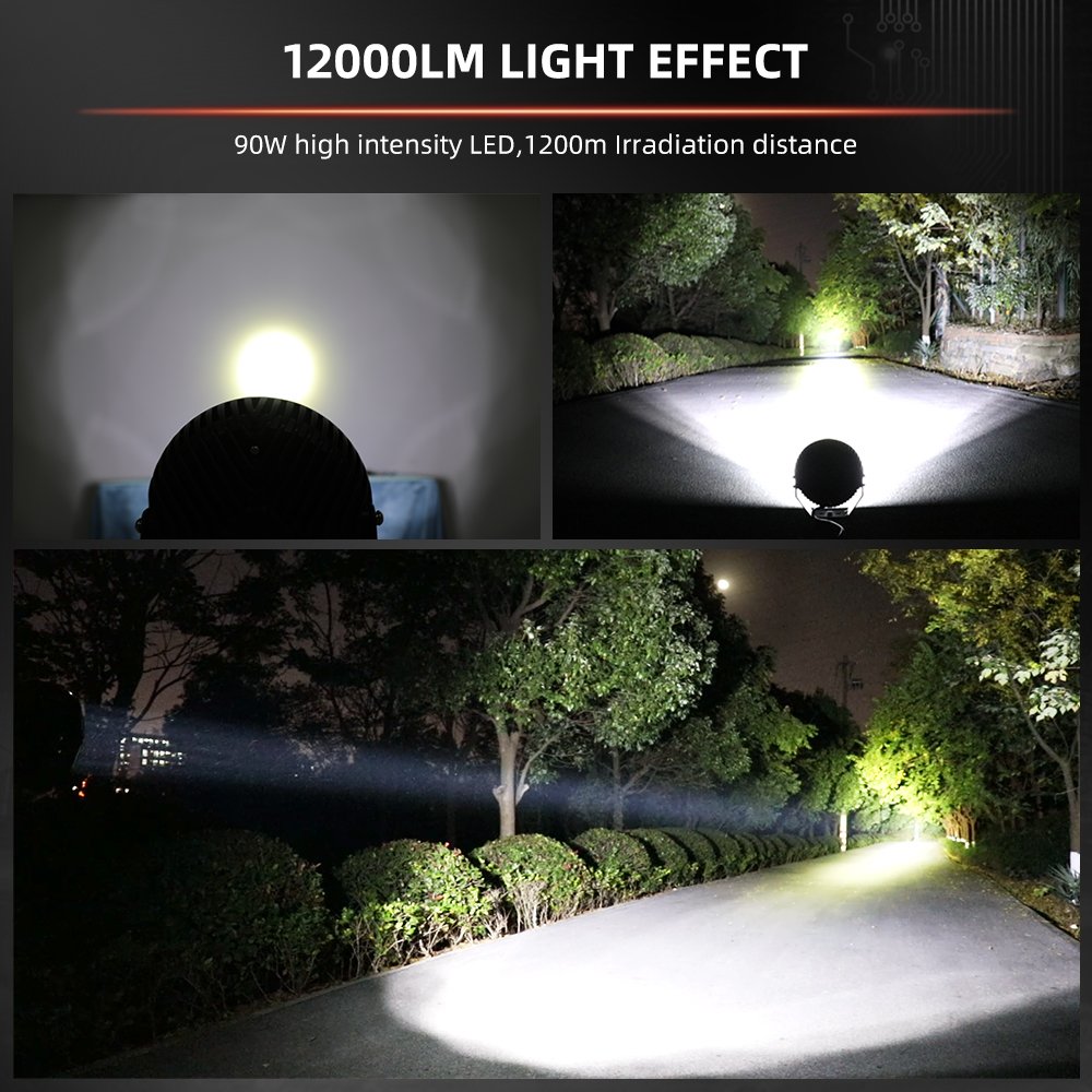 CE High Power IP68 Brightest 1400 Meters 150W ATV UTV Car 4X4 Truck Spot Light 8.5 Inch 12V Round Off Road 7 Inch Led Work Light