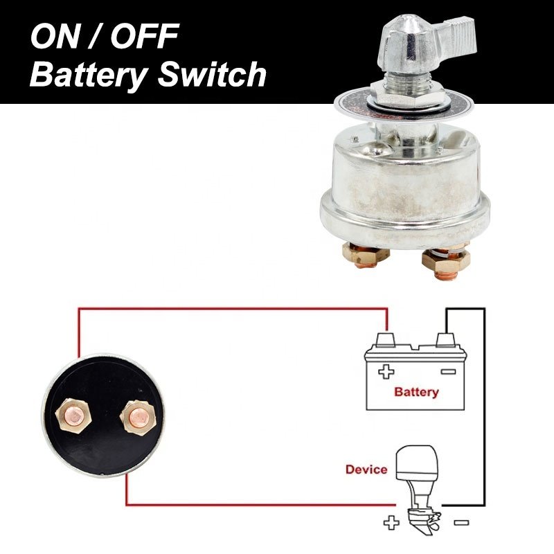 12-48V Master Disconnect Cut/Shut-Off Battery Switch for Car Truck Auto ATV Vehicle