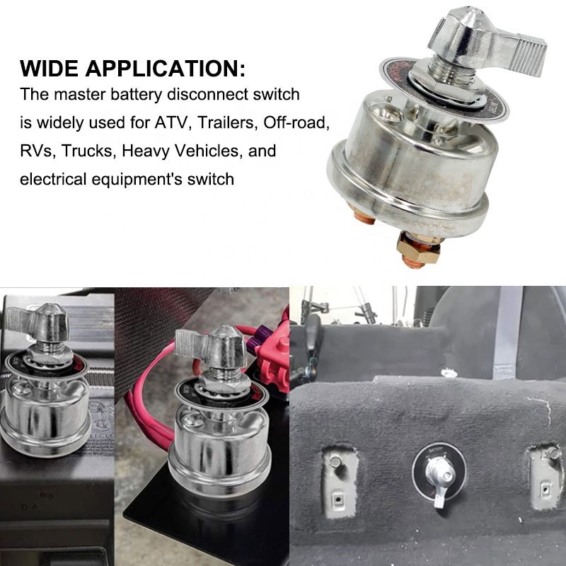 12-48V Master Disconnect Cut/Shut-Off Battery Switch for Car Truck Auto ATV Vehicle