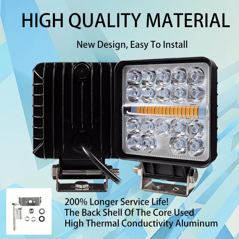 4Inch 48W LED Work Light LED Running Light Offroad 4x4 Spotlight 12V 24V for Truck Car Motorcycle Tractor SUV ATV LED Headlights