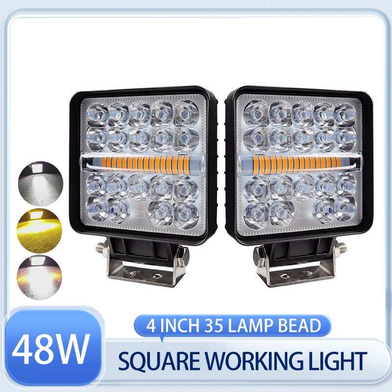 4Inch 48W LED Work Light LED Running Light Offroad 4x4 Spotlight 12V 24V for Truck Car Motorcycle Tractor SUV ATV LED Headlights
