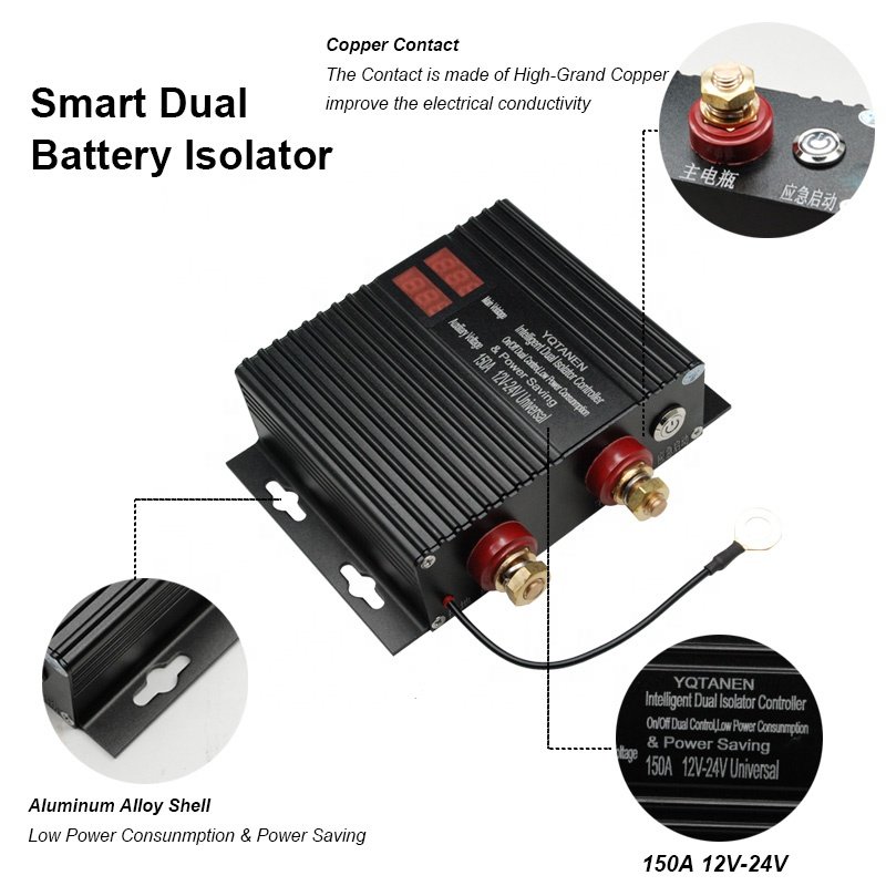150A 24V Relay for Car Truck Battery Starter Controller Power Switch Charger Dual Battery Smart Isolator