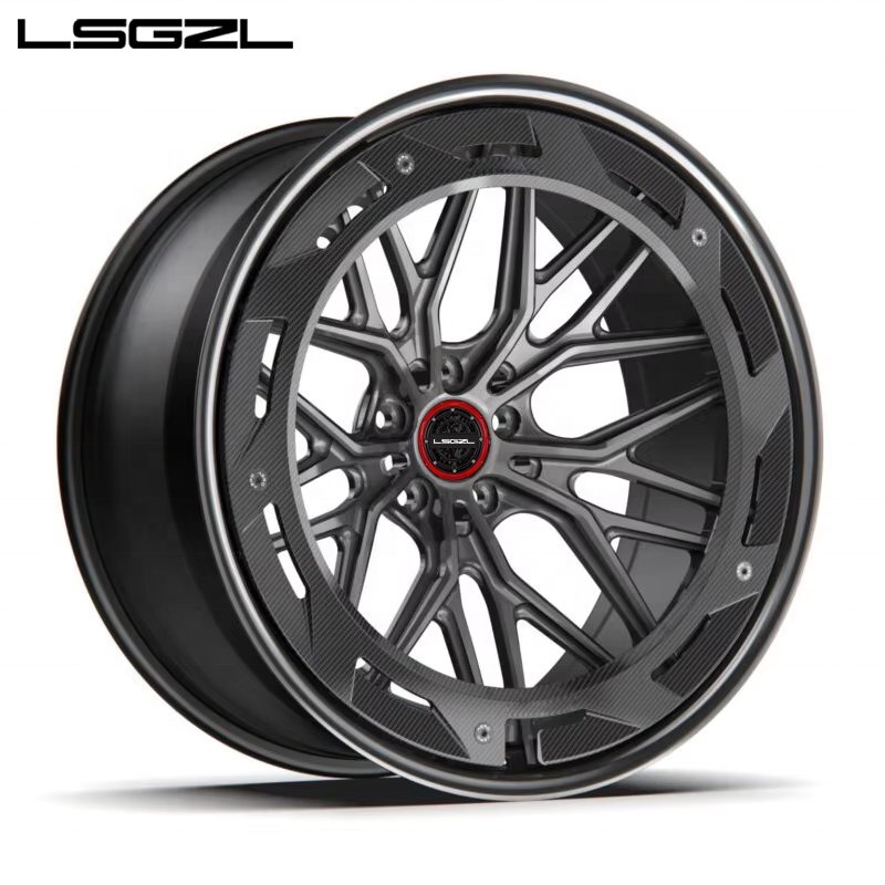 LSGZL Custom 18 20 22 24 26 19 Inch 5x114.3 5X120 6X139.7 Carbon Fiber Rim Wheels for Mercedes corvette Land Rover Rolls-Royce