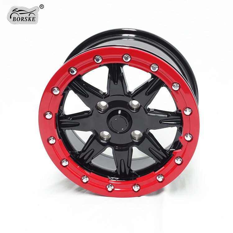 Borske ATV Part Manufacturer Aluminium 15/14 Inch ATV Beadlock Wheels 4x110 Alloy Rims Wheels
