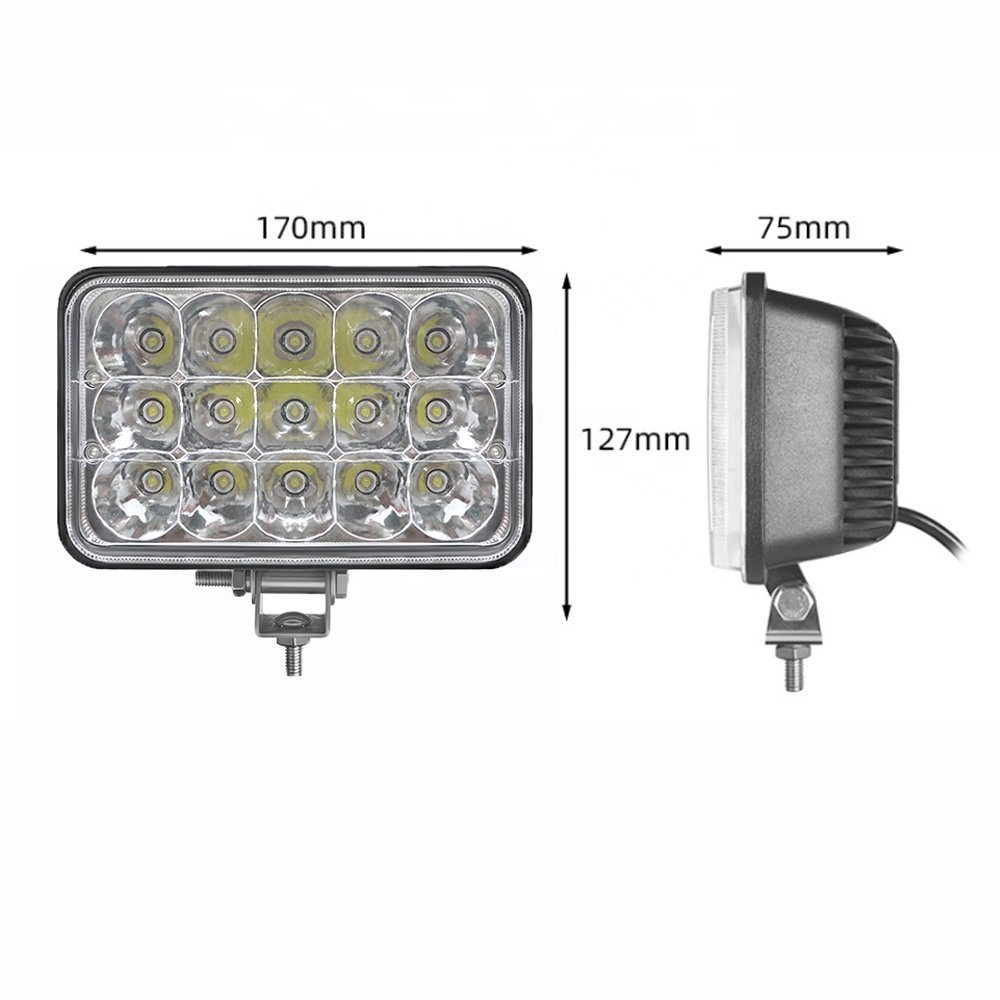 5 Inch 45W LED Work Light for Spot Round Led Driving Light Roof Bar Bumper Lamp for Boat ATV SUV UTV Trucks Trailers Forklifts