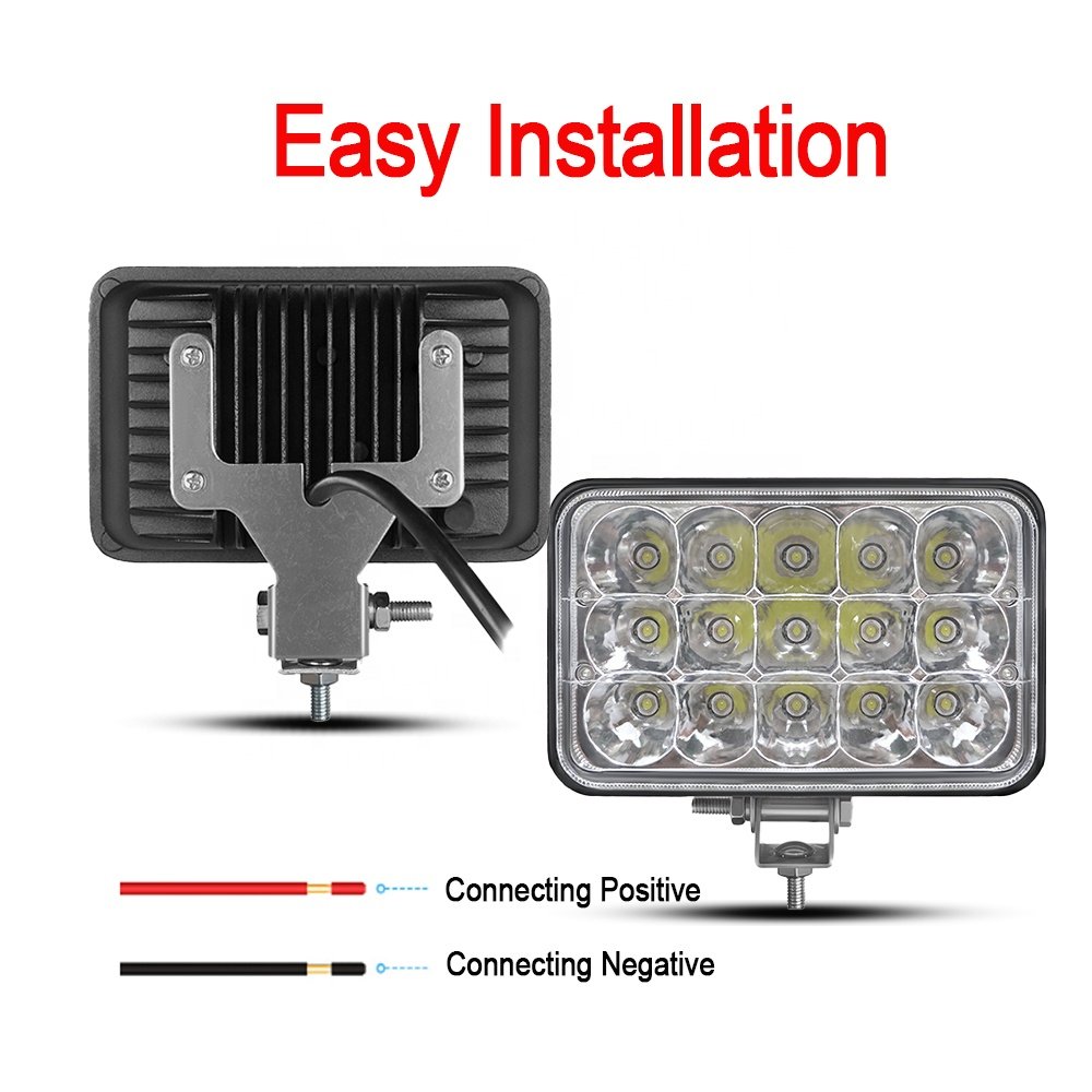5 Inch 45W LED Work Light for Spot Round Led Driving Light Roof Bar Bumper Lamp for Boat ATV SUV UTV Trucks Trailers Forklifts