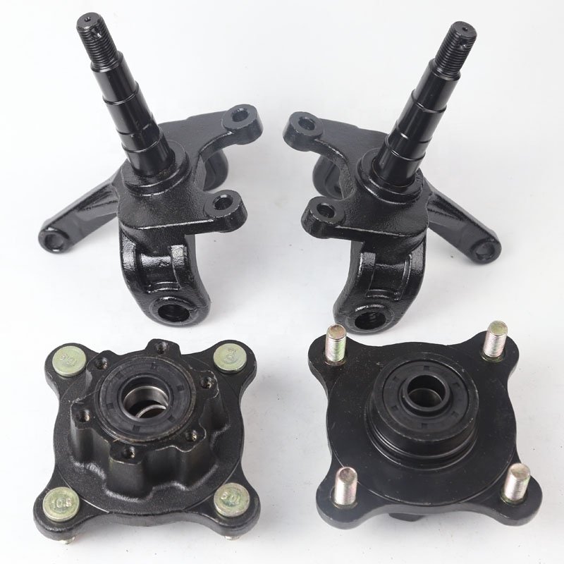 4 Stud Front Wheel Hub Bearing Flange Steering Knuckle Spindle for China ATV 110cc 150cc 200cc 250cc