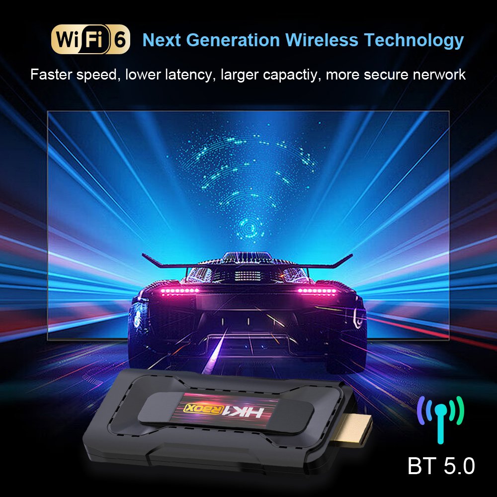 2024 Factory New Arrival HK1 RBOX D8 ATV 13.0 TV Stick Dongle RK3528 WIFI6 8K BT 5.0