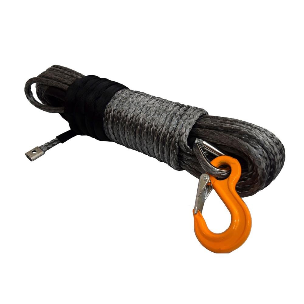 Monster4WD 100ft 3/8 Inch Synthetic Winch Rope,Off-Road Replacement Recovery Rope,ATV Winch Cable for ATV