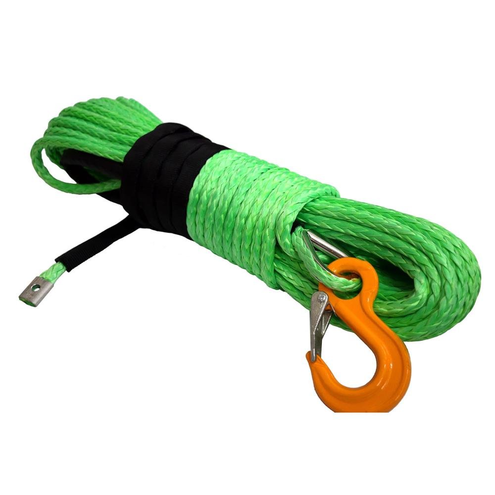 Monster4WD 100ft 3/8 Inch Synthetic Winch Rope,Off-Road Replacement Recovery Rope,ATV Winch Cable for ATV
