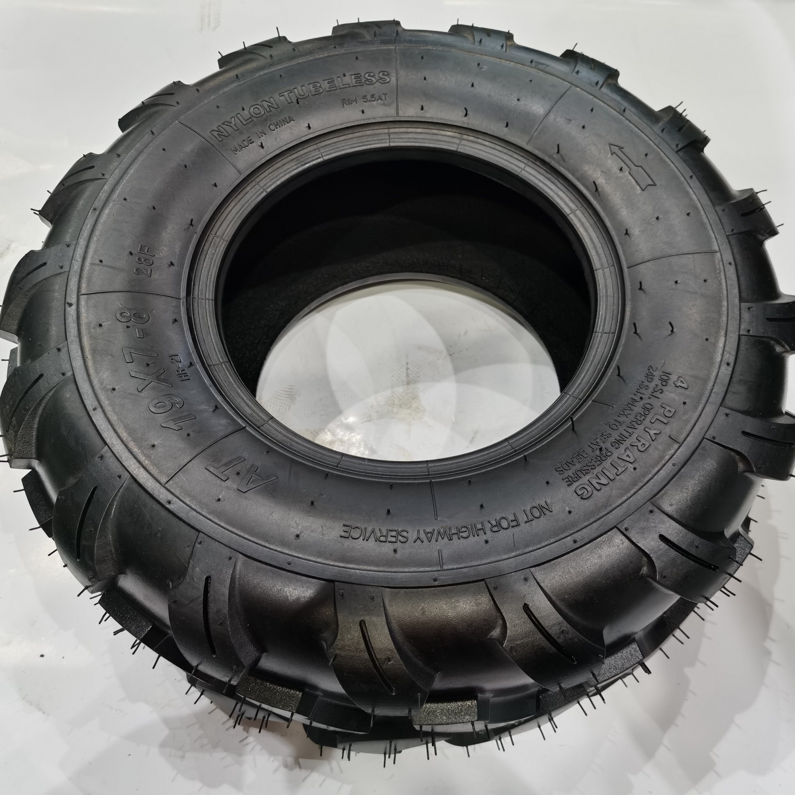 Chinese Tubeless Tyre /pneumatic Rubber Wheel with Inner Tube Atv Tire 19x7-8 for Russian Market