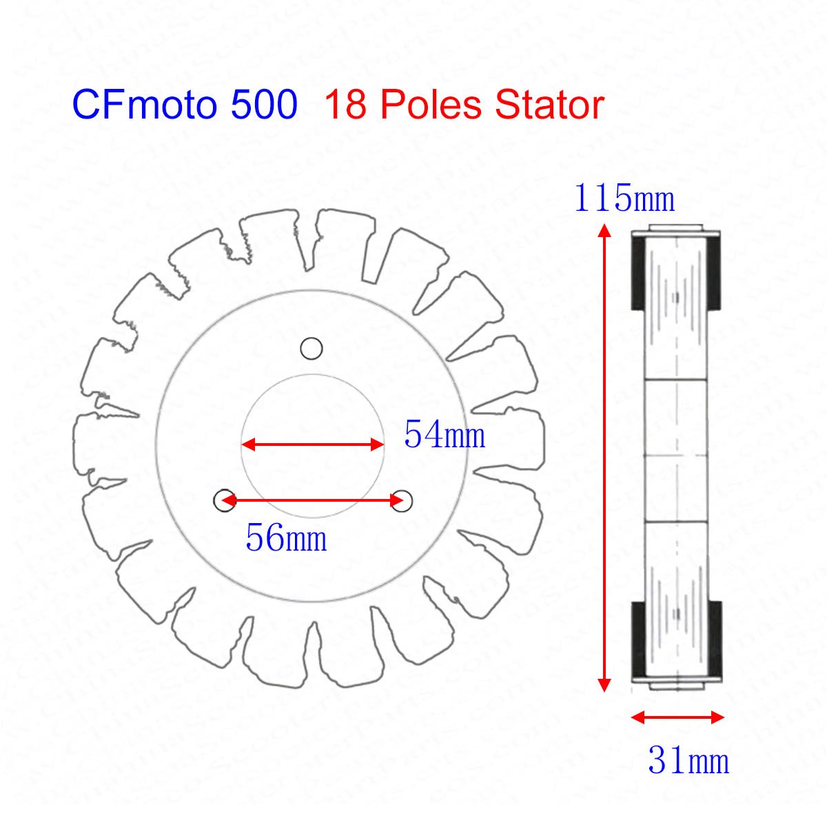 CF Moto UForce CForce ZForce 400 500 550 600 MAGNETO STATOR OEM 0GR0-032000-1000 0GR0-032000 0GRB-032000-10000 ATV/UTV Parts