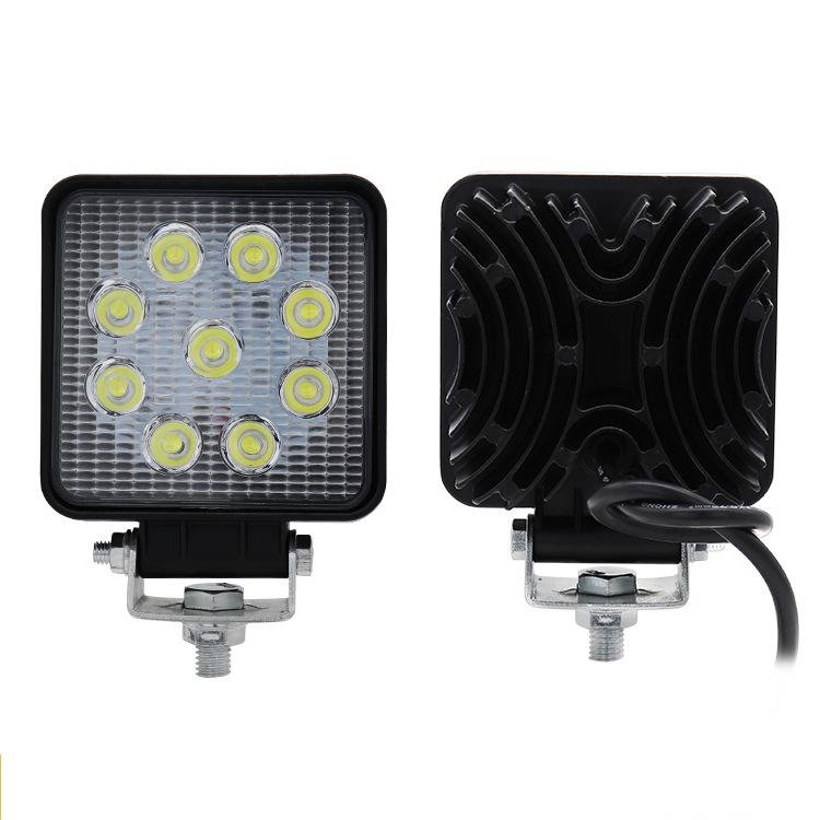 4 Inch 27W 55MM Car LED Square Working Light 9-60V 6000K for Vehicle LED Light Forklift Offroad Vehicle Auxiliary Light