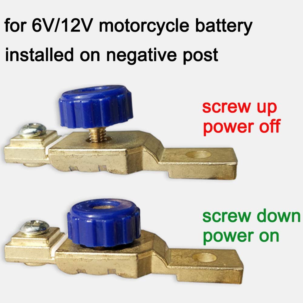 Motorcycle Battery Disconnect Cut Off Switch 6V 12V 24V Negative Post Marine Boat Car Rv Vehicles Battery Saver