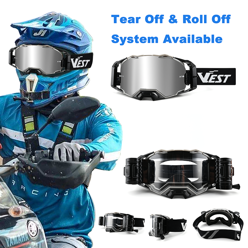 Motocross Goggles Manufacture Custom Wholesale Tear-Offs Roll Off MX Goggle Off Road Dirt Bike Motorcycle Moto Goggles Men Women