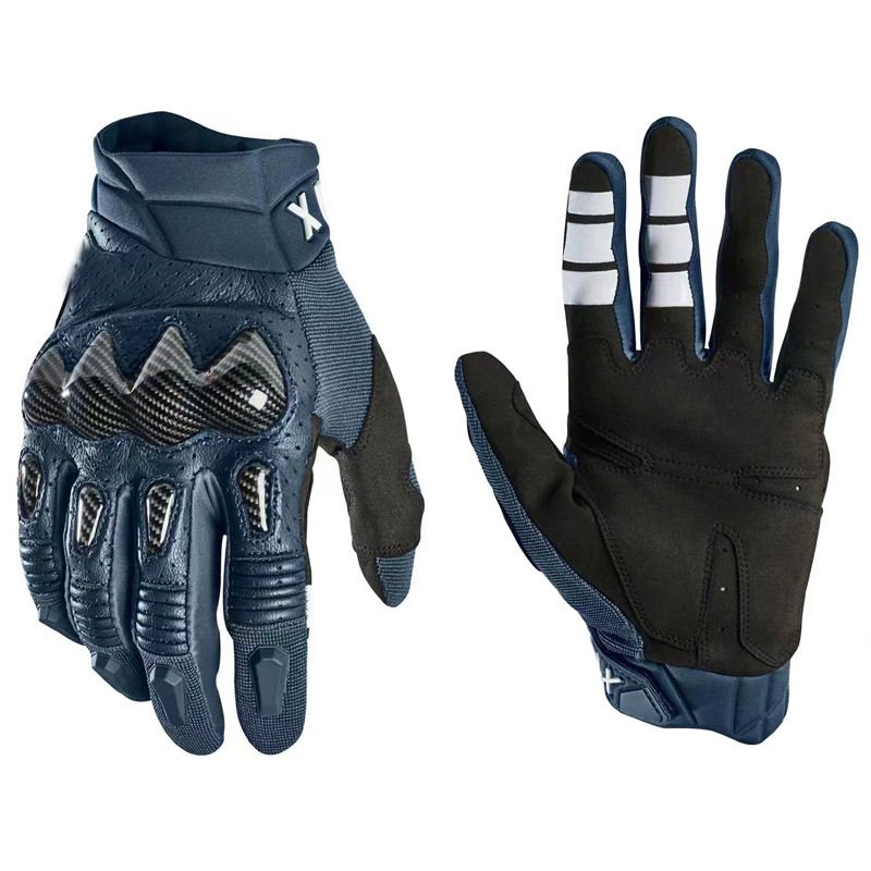 Customized MX XC BMX ATV Motocross Gloves Touch Screen Motorcycle Riding Gloves Leather Carbon Fiber Protective MTB Gloves