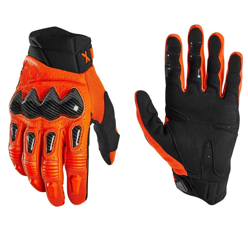 Customized MX XC BMX ATV Motocross Gloves Touch Screen Motorcycle Riding Gloves Leather Carbon Fiber Protective MTB Gloves