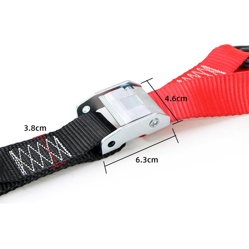 1.5" 38mm 1200lbs 550kg Steel Ratchet Tiedown Heavy Duty Motorcycle Accessories Custom Cam Buckle Strap for ATV UTV