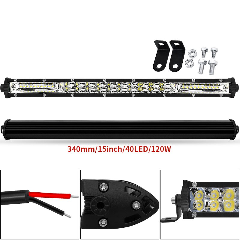 New Design 120w 15inch Led bar Light Dual Rows White Light Led Light Bars for Atv Car Truck Off-road
