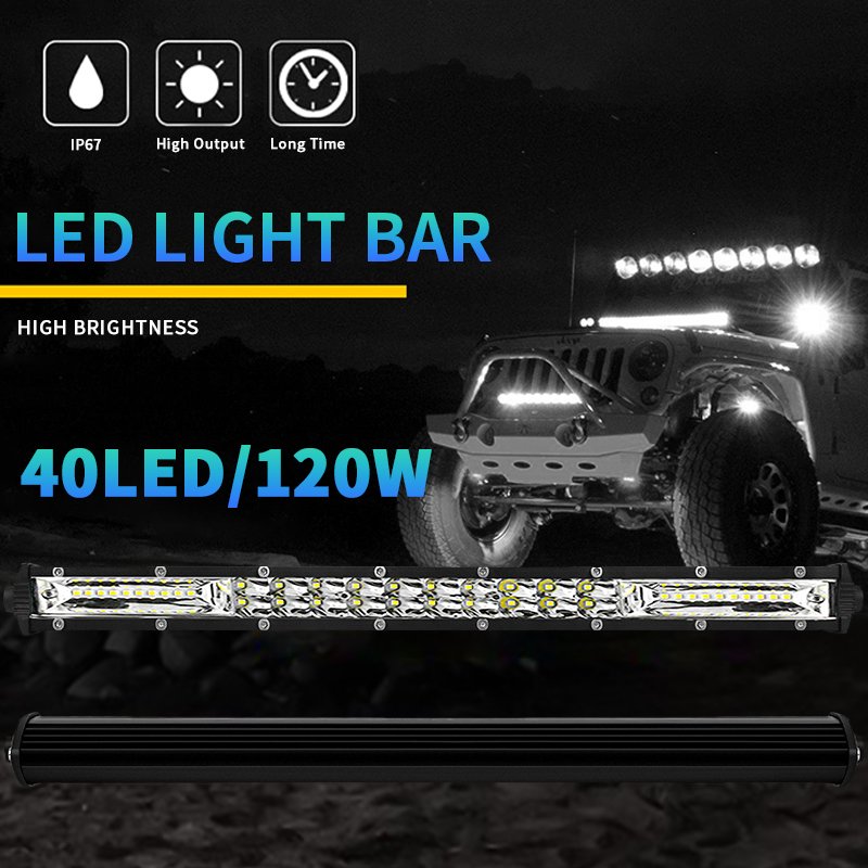 New Design 120w 15inch Led bar Light Dual Rows White Light Led Light Bars for Atv Car Truck Off-road