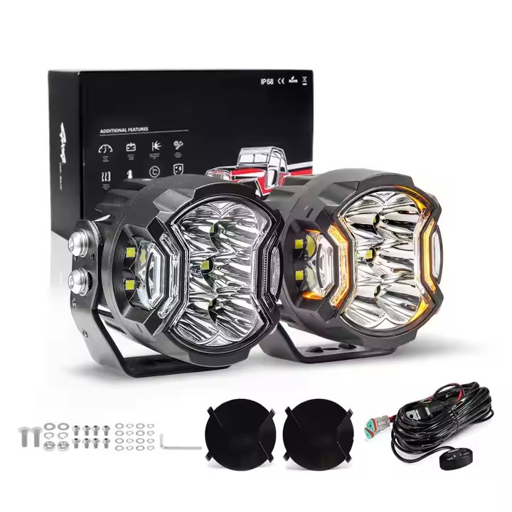 Super Bright 3inch 27w Side Shooter DRL White Amber Led Work Fog Lights for 4x4 Offroad Truck SUV ATV Motorcycle
