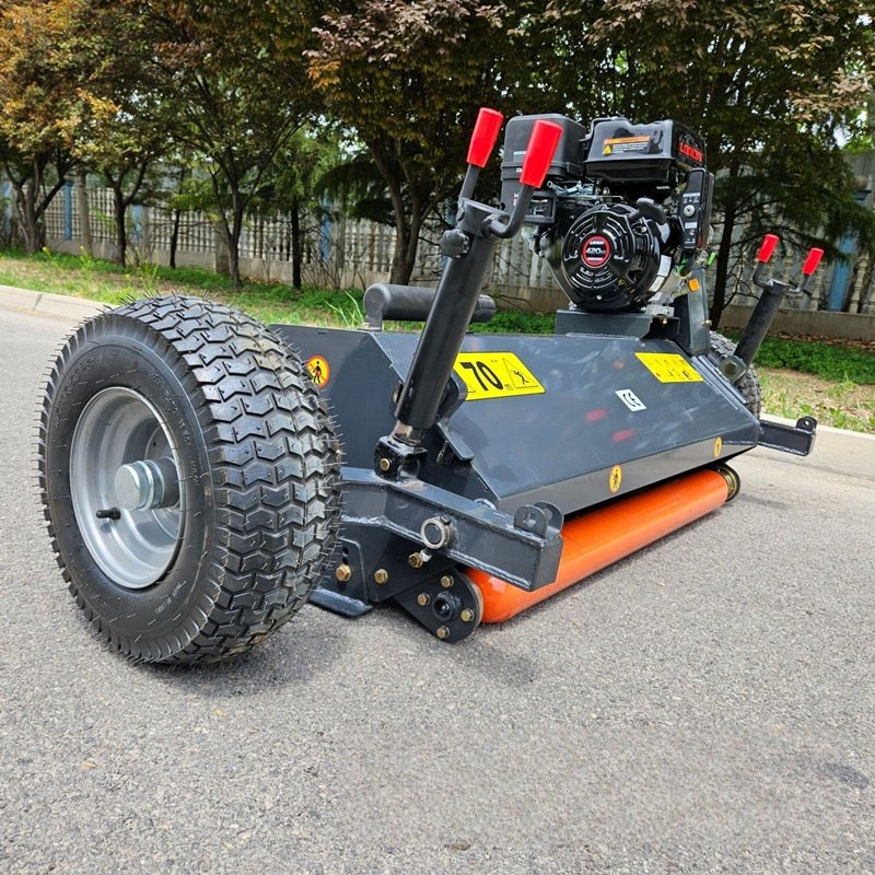 Trailer Mounted Tow 2 Wheels Mini Small 15HP Gasoline Engine Power Atv Flail Mower for Lawn Grass Cutting