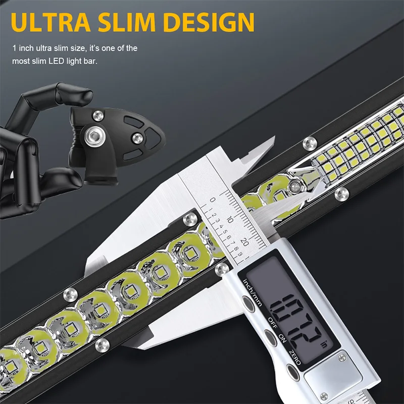 Super Slim 10 Inch 78W Flood Spot Beam LED Work Light Bar Driving Fog Lamp for Car Tractor Boat Truck Off Road 4WD 4x4 ATV SUV