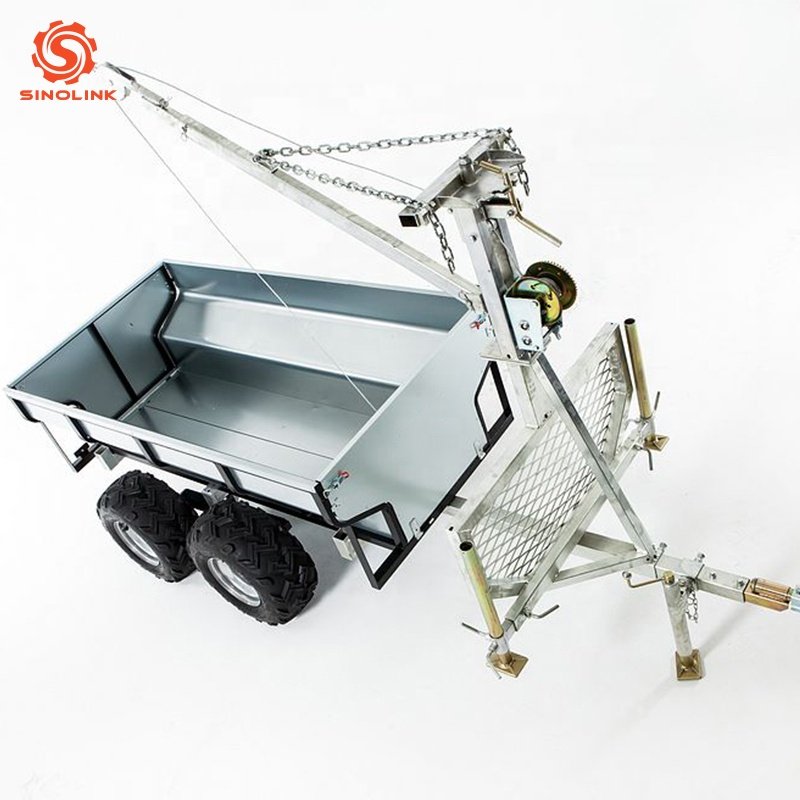 Manual Handed or Electric Winch ATV Timber Traile 1000kgs Capacity