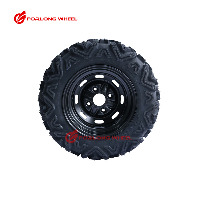 FORLONG 12'' 12 Inch 8.00X12 4x110 Atv Wheels Utv Off-road Wheel and Tires for 26X10-12