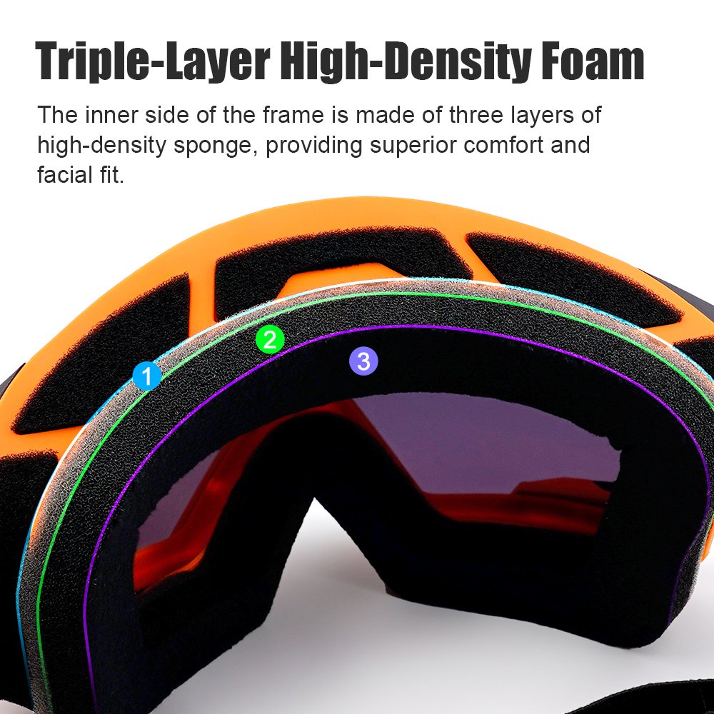 Adjustable UV400 Motorcycle Goggles with TPU Frame for Off-Road Dirt Bike Quad ATV and Enduro Riding