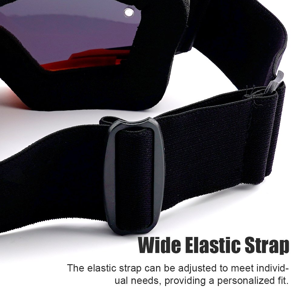 Adjustable UV400 Motorcycle Goggles with TPU Frame for Off-Road Dirt Bike Quad ATV and Enduro Riding