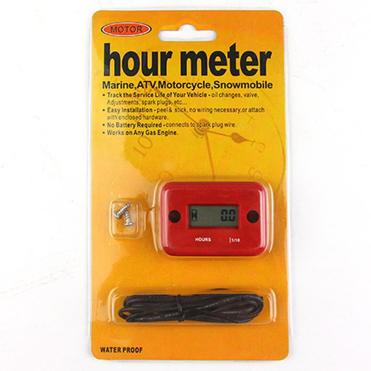 Digital LCD Hour Meter timer Counter for Motorcycle ATV Snowmobile Marine Boat Bike Waterproof