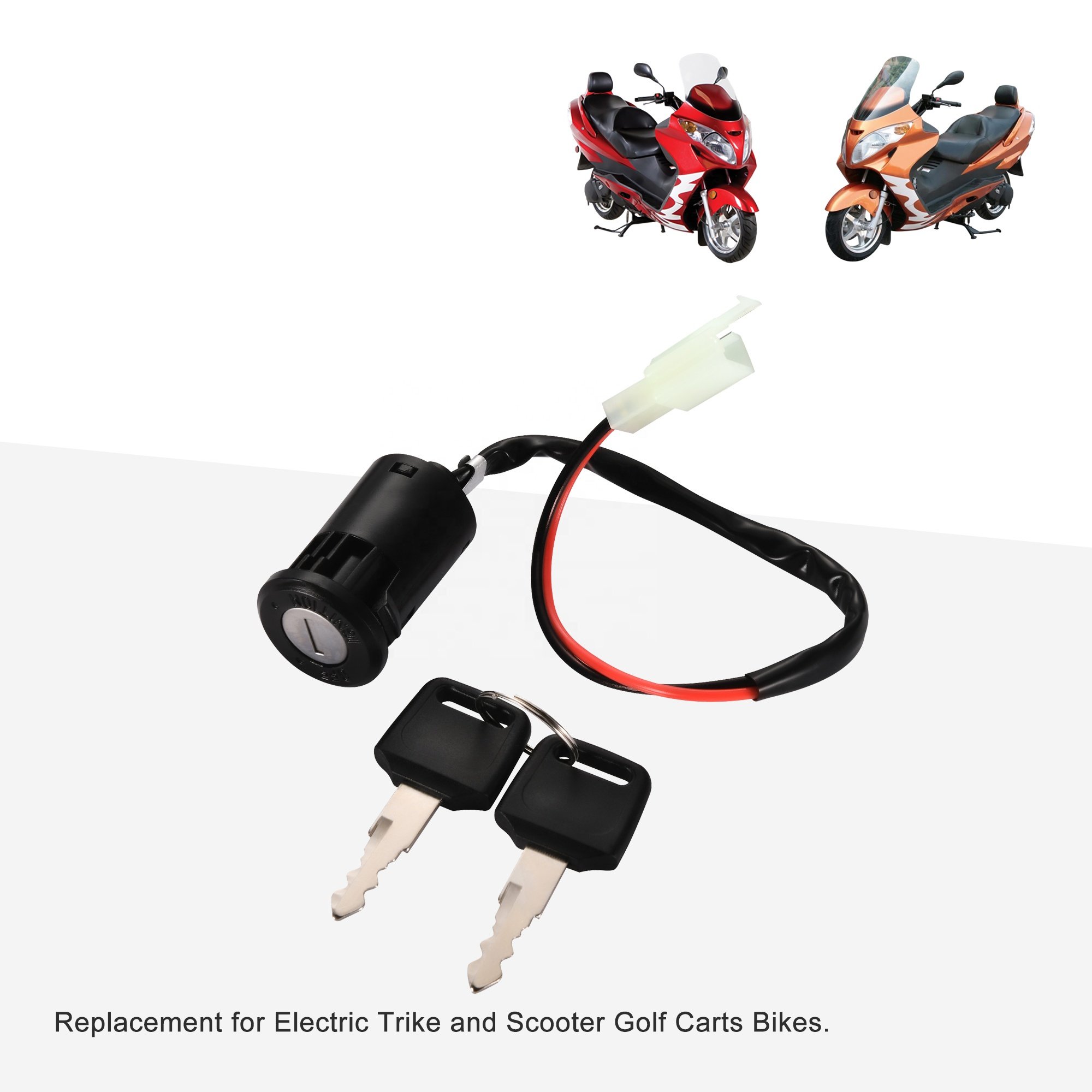 GOOFIT 2 Wire Key Ignition Switch for Motorcycles Scooter Dirtbike ATV Quad Go-Kart