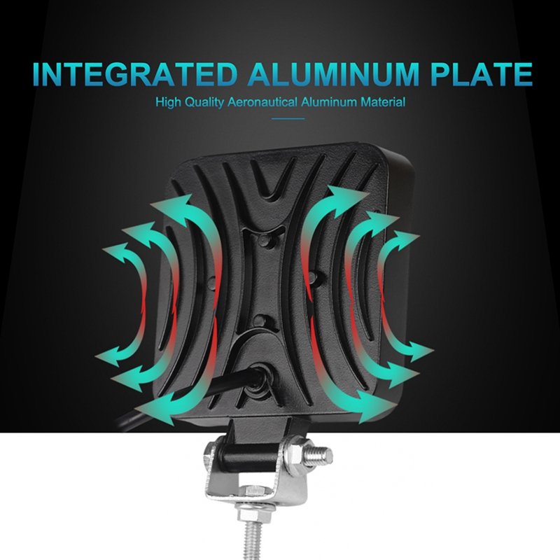 12V 24V 4 Inch LED Light Bar 42W LED Bar Square Round Spotlight White Work Light for Car Truck 4X4 Offroad 4WD Car SUV ATV